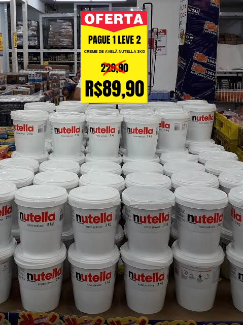 Compre 1 e leve 2 Creme De Avelã 3kg Balde de Nutella - Queima de Estoque! 🔥